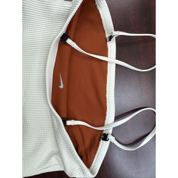 Nike Cream Colored Bandeau Swim Top with Removable Straps Size Small - Picture 3 of 6